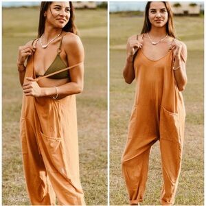 Free People Movement Hot Shot onesie x-small, Color Toasted Coconut